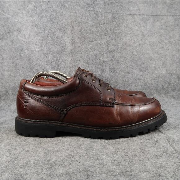 Frye Shoes Men 8.5 Oxford Derby Leather Roswell Dress Vintage Retro Brown Chunky main image 9